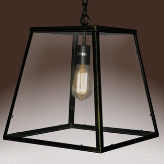 Minerva 1-light Black Edison Lamp with Bulb