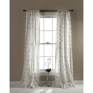 Lush Decor Giselle Ivory Curtain Panel