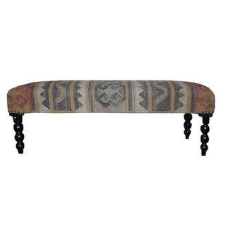 Herat Oriental Handmade Indo Kilim Upholstered Bench