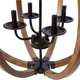 Vineyard Distressed Mahogany and Bronze 4-light Orb Chandelier - Thumbnail 10
