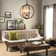 Vineyard Distressed Mahogany and Bronze 4-light Orb Chandelier - Thumbnail 2