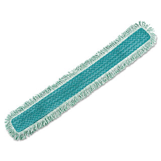 Rubbermaid Commercial HYGEN Green Microfiber Dust Mop Heads With Fringe (Pack of 6)