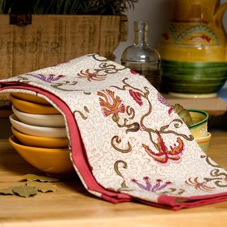 Fleurs des Indes 20x30-inch Cotton Tea Towels (Set of 3)