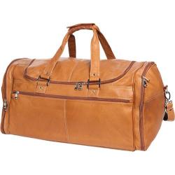 David King Leather 8305 Deluxe Extra Large Multi-Pocket Duffel Tan