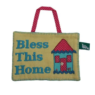Handmade 'Bless This Home' Decorative Wall Sign (India)