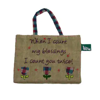 Handmade 'Count Your Blessings' Decorative Sign (India)