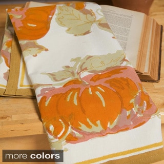 Couleur Nature 20x30-inch Pumpkin Tea Towels (Set of 3)