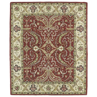 Anabelle Red Shiraz Hand-tufted Wool Rug (7'6 x 9')