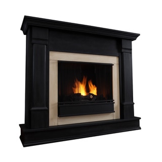 Real Flame Silverton Black 48 in. L x 13 in. D x 41 in. H Gel Fireplace