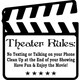 Thumbnail 1, Design on Style Theater Rules Movie Room' Vinyl Lettering.