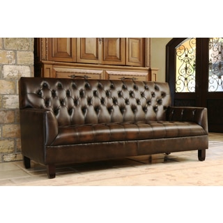 Abbyson Alessio Hand-rubbed Bonded Leather Sofa