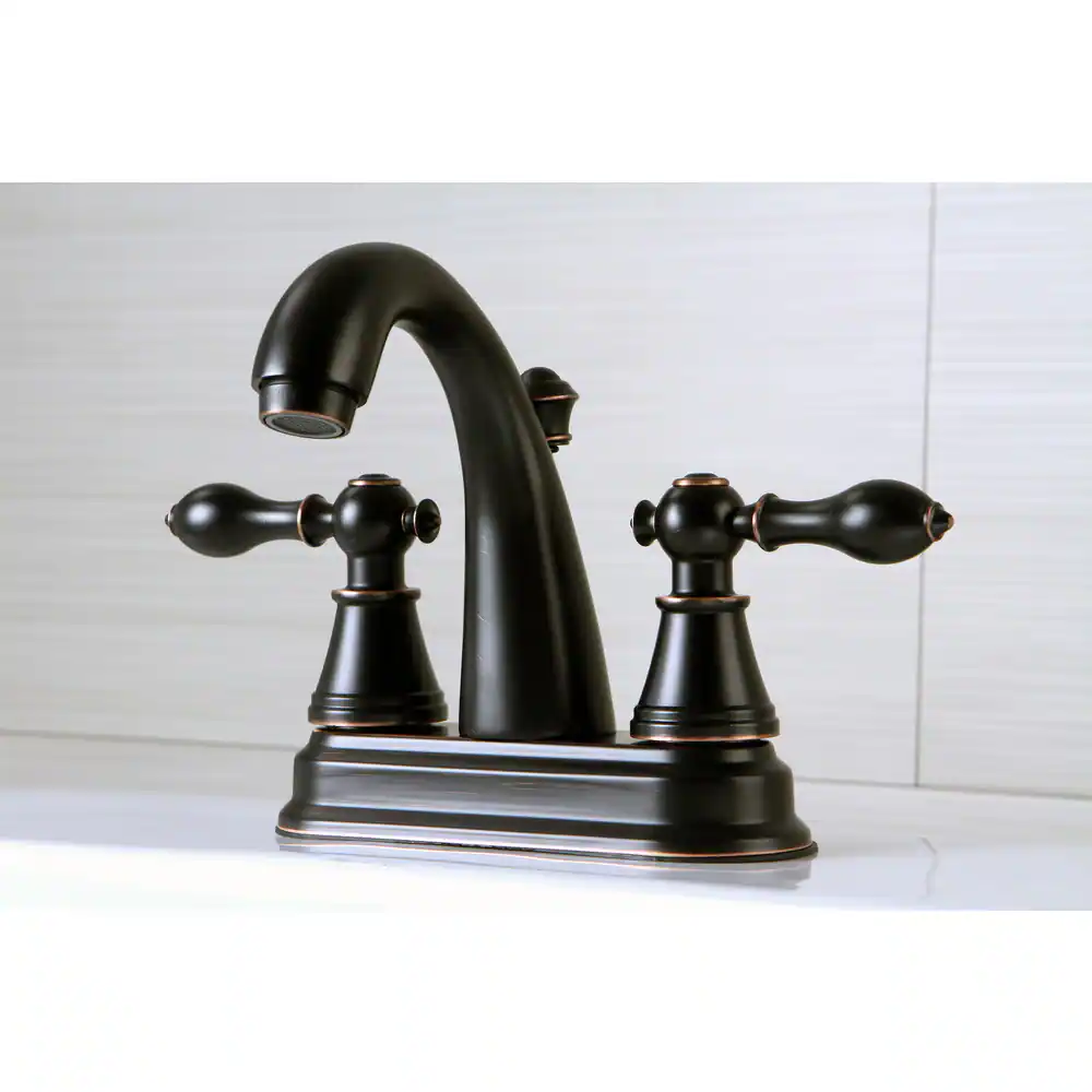 Oil-rubbed bronze Double-handle Bathroom Faucet