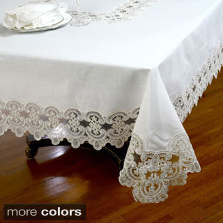 No-Iron Embroidered Lace Table Cloth or Napkins (Set of 6)