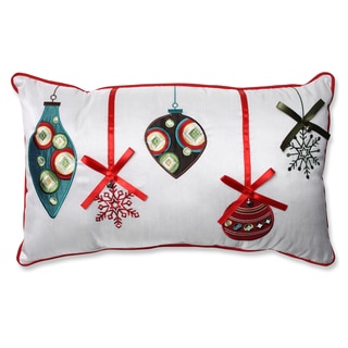 Pillow Perfect Holiday Ornaments Red/Green Rectangular Throw Pillow