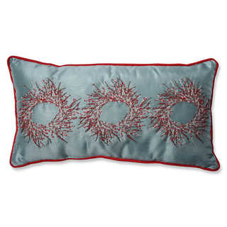 Pillow Perfect Christmas Wreaths Rectangular Throw Pillow