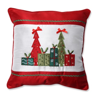 Pillow Perfect Christmas Trees and Presents 16.5-inch Throw Pillow
