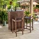 Thumbnail 1, Riviera 3-piece Outdoor Wood Bar Set by Christopher Knight Home.