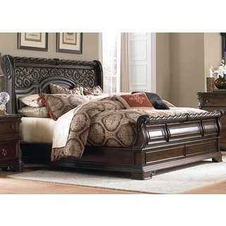 Liberty Brownstone Scrolled Sleighbed