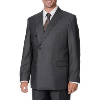 Caravelli Italy Men's Grey Double Breasted Suit
