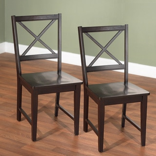 Simple Living Espresso Crossback Dining Chairs (Set of 2)