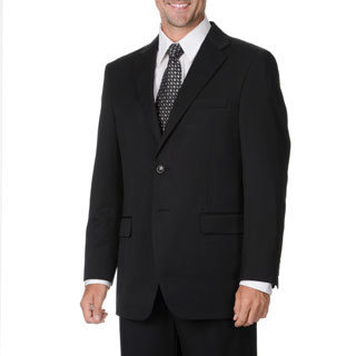 Cianni Cellini Men's Black Wool Gabardine Suit