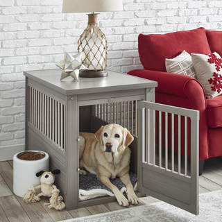 ecoFLEX Dog Crate/ End Table with Stainless Steel Spindles