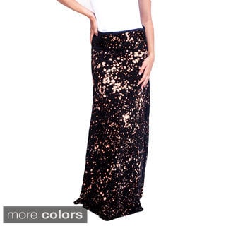 Women's Organic Cotton Spotted Look Maxi Skirt