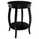 Powell Seaside Black Round Table with Shelf - Thumbnail 1