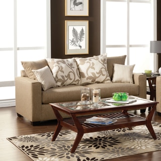 Furniture of America Aizo Modern Linen Sofa
