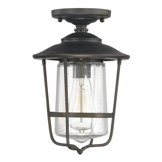 Capital Lighting Creekside Collection 1-light Old Bronze Outdoor Ceiling Flush Mount