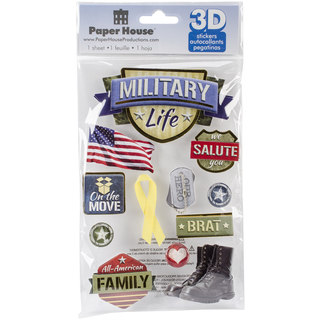 Paper House 3D Stickers-Military Life
