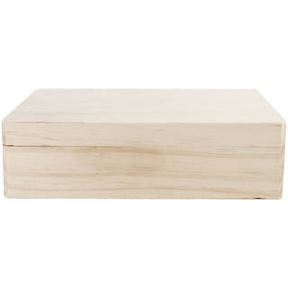 Wood Memory Box Hinged Lid 12X9.125X3.25in