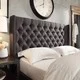 Naples Wingback Button Tufted Linen Fabric Full Size Headboard by iNSPIRE Q Artisan - Thumbnail 1