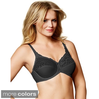 Lilyette Tailored Minimizer Bra with Lace Trim