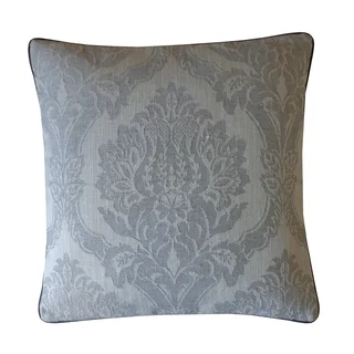 Jiti Grey Ghost Damask 20-inch Cotton Pillow