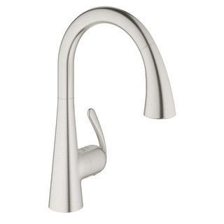 Grohe Stainless Steel Ludylux 3 Cafe Ladylux OHM Sink Pull-out Spray Kitchen Faucet