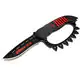 8.5" Zombie War Green Red or Yellow Spring Assisted Knife with Belt Clip - Thumbnail 1
