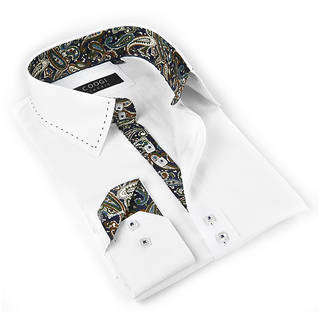 Coogi Luxe Men's White Button-down Dress Shirt