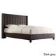 INSPIRE Q Marion Nailhead Wingback Tufted Upholstered Queen Bed