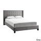 Marion Nailhead Wingback Tufted Upholstered King Bed by INSPIRE Q