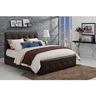 DHP Florence Brown Full-size Upholstered Bed