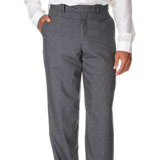 Montefino Mondo Men's 'Super 120 Merino' Grey Wool Pants