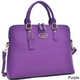 Dasein Slim, Rolled Handle/ Removable Strap Briefcase Satchel Handbag - Thumbnail 11