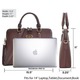 Dasein Slim, Rolled Handle/ Removable Strap Briefcase Satchel Handbag - Thumbnail 9