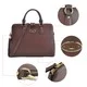 Dasein Slim, Rolled Handle/ Removable Strap Briefcase Satchel Handbag - Thumbnail 7