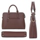 Dasein Slim, Rolled Handle/ Removable Strap Briefcase Satchel Handbag - Thumbnail 5