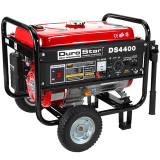 DuroStar 4400-watt 7.0 HP Air Cooled OHV Gas Generator with Wheel Kit CARB Approved