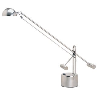 Dainolite Modern Satin Chrome Halogen Desk Lamp