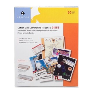 Sparco 3Mil Letter Size Laminating Pouches (Box of 50)