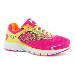 Women's Fila Memory Maranello 2 Running Shoe Pink Glo/Shocking Orange/Safety Yellow